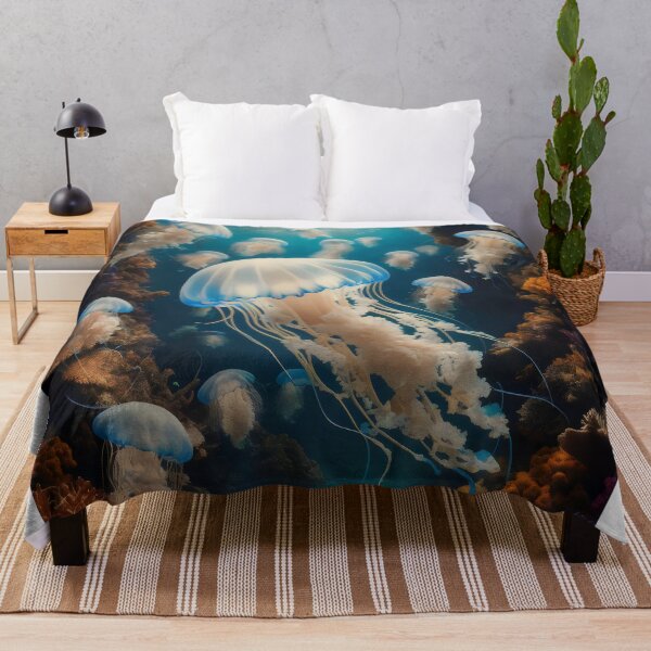Item preview, Jellyfish in the water. designed and sold by MyHappyArtShop.