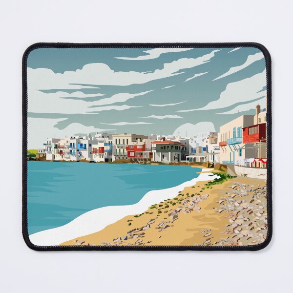 Item preview, Mykonos Greece Daytime Scenic Travel Poster designed and sold by Stadify.
