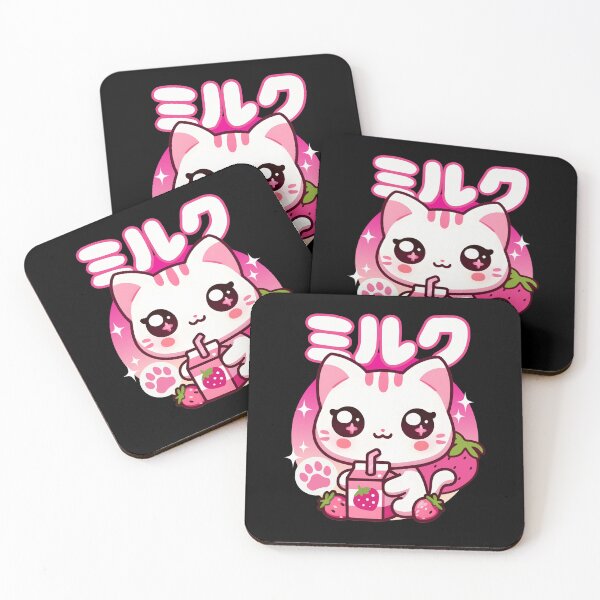 Item preview, Strawberry Milk Cute Kawaii Cat designed and sold by DetourShirts.