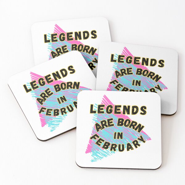 Item preview, Legends Are Born in february, retro design designed and sold by Numbers-Art.