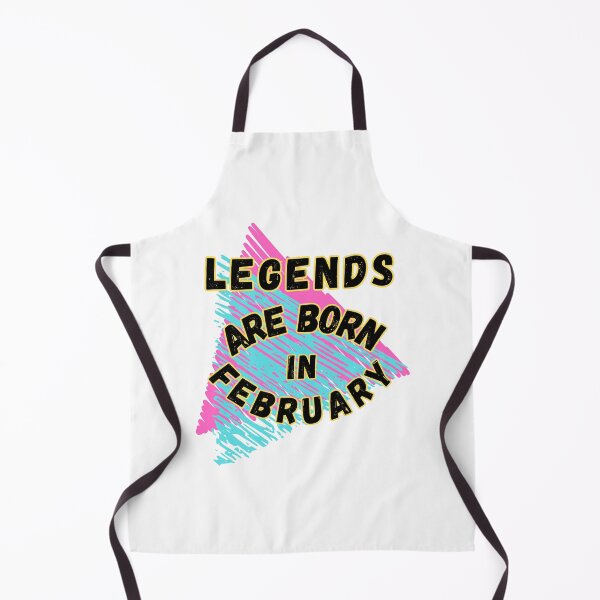 Item preview, Legends Are Born in february, retro design designed and sold by Numbers-Art.