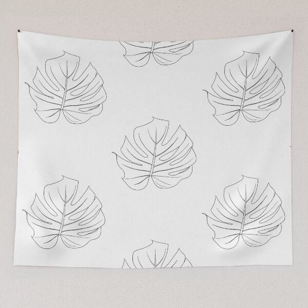 Item preview, Monstera Leaf Minimalist Line Art designed and sold by lavavamp.
