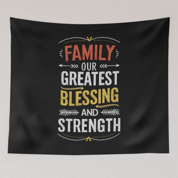 Item preview, Family Our Greatest Blessing and Strength Inspirational Quote designed and sold by SerhiiArt.