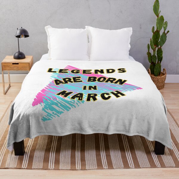 Item preview, Legends Are Born in march, retro design designed and sold by Numbers-Art.