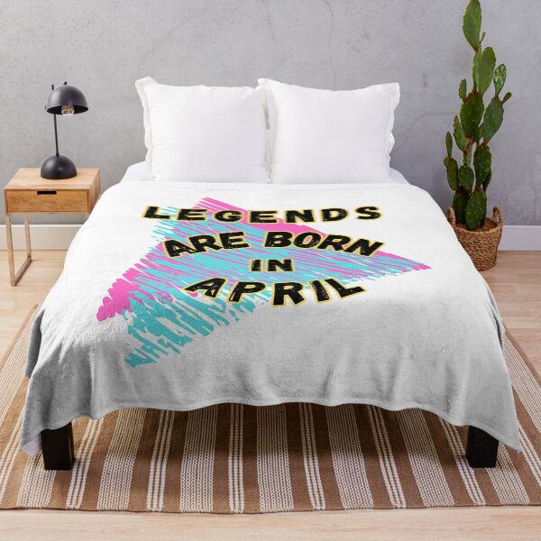 Item preview, Legends Are Born in april, retro design designed and sold by Numbers-Art.