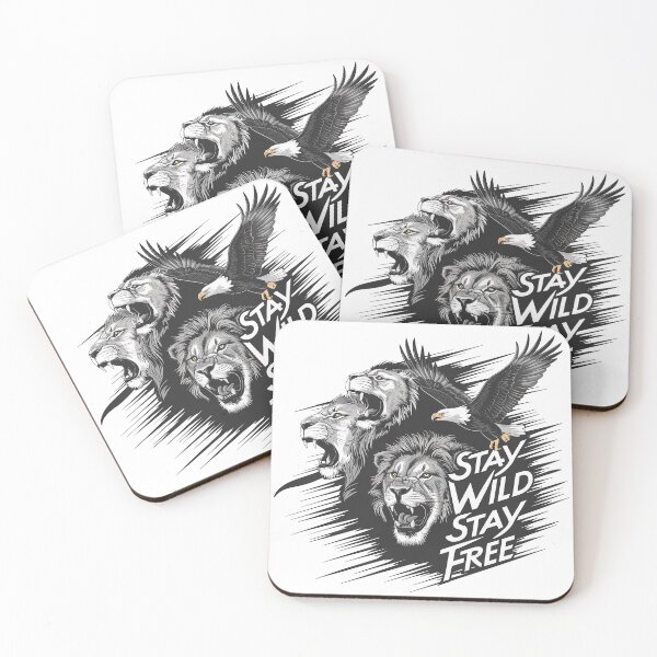 Item preview, Stay Wild, Stay Free Wild Animals Illustration T-Shirt / Mask. designed and sold by AsCreationss.