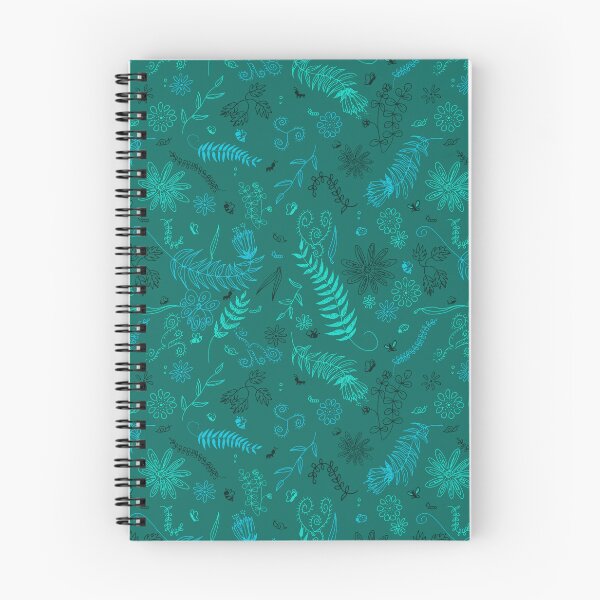 Aperçu de l'œuvre Tissu à texture florale turquoise et verte sur Emeraude créée et vendue par by Mònica Roca.