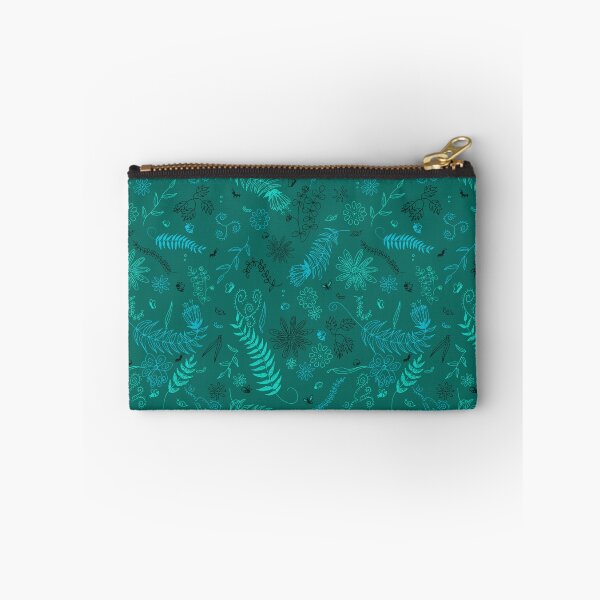 Item preview, Turquoise and green floral texture fabric on Emerald designed and sold by by Mònica Roca.