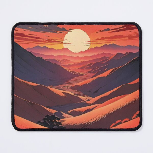 Item preview, The Red Desert - A Contemporary Ukiyo-e Nature Landscape designed and sold by Kijiermono.