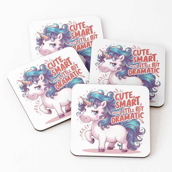 Item preview, Unicorn - Cute, Smart and a Little Bit Dramatic designed and sold by BobaTeeStore.