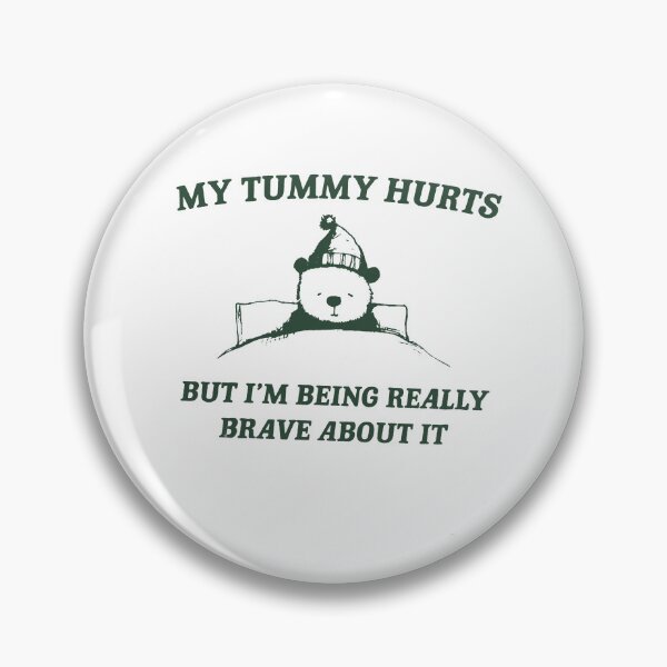 Artikelvorschau, Adorable Green Teddy Bear in Bed: Cute 'My Tummy Hurts' Design for Kids entworfen und verkauft von SickStyleShop.