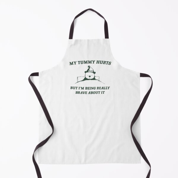 Artikelvorschau, Adorable Green Teddy Bear in Bed: Cute 'My Tummy Hurts' Design for Kids entworfen und verkauft von SickStyleShop.