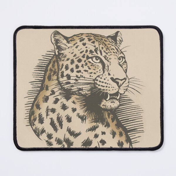 Item preview, Leopard Vintage Wildlife Sketch Framed designed and sold by Rodri-Ortega.