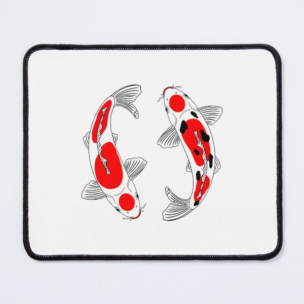 Item preview, Yin Yang Koi Fish Tancho and Sanke with Red White and Black Scales designed and sold by Koiartsandus.