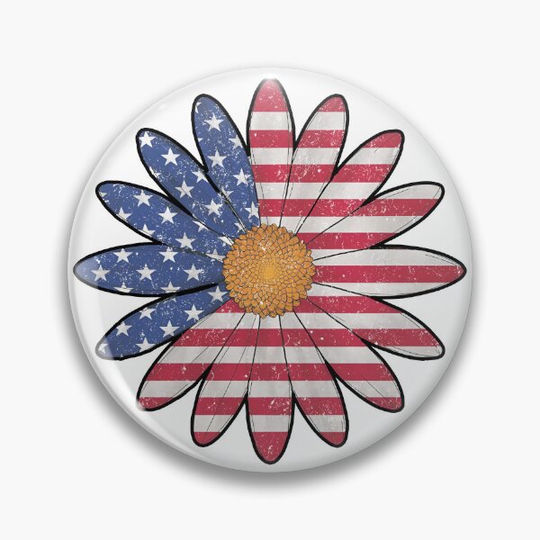 Item preview, Independence Day Art 4 July Patriot American Tradition Simple Daisy designed and sold by popanato.