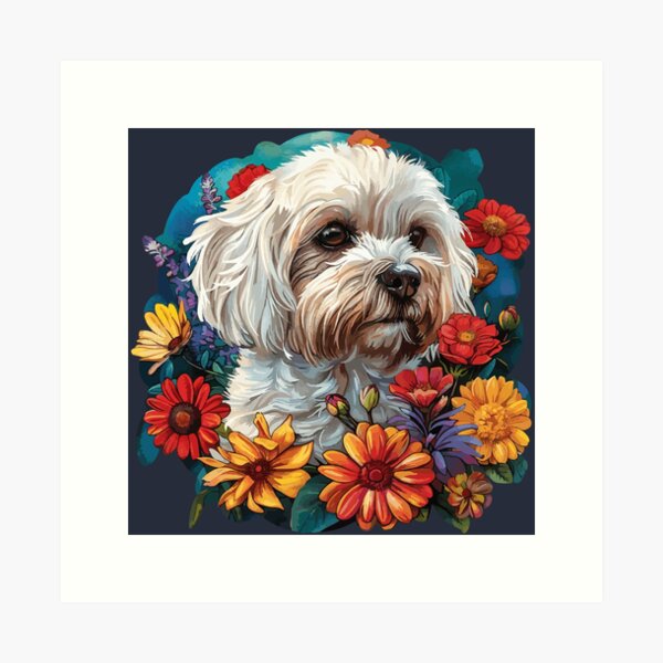 Aperçu de l'œuvre Chien maltais créée et vendue par VelvetRoom.