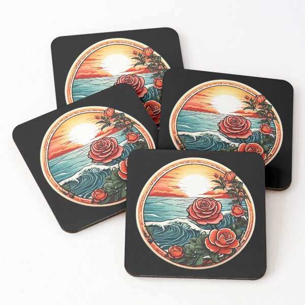 Item preview, Sunset Rose by the Ocean on a Hawaii Beach designed and sold by NautiChic.