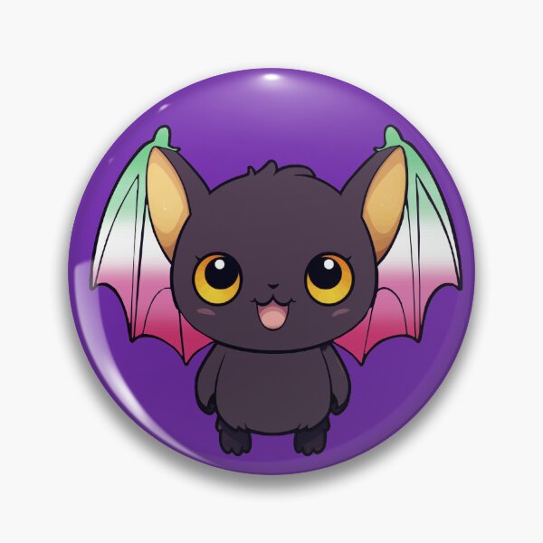 Item preview, Kawaii Bat with Abrosexual Pride Flag Colored Wings, Cute Abrosexual Design designed and sold by Travelslightly.