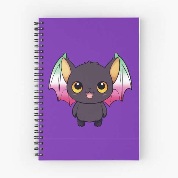 Item preview, Kawaii Bat with Abrosexual Pride Flag Colored Wings, Cute Abrosexual Design designed and sold by Travelslightly.