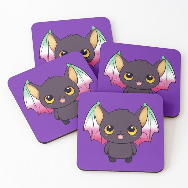 Item preview, Kawaii Bat with Abrosexual Pride Flag Colored Wings, Cute Abrosexual Design designed and sold by Travelslightly.