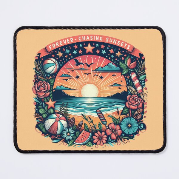 Item preview, Sunset With Inscription Forever Chasing Sunsets  designed and sold by M R Design.