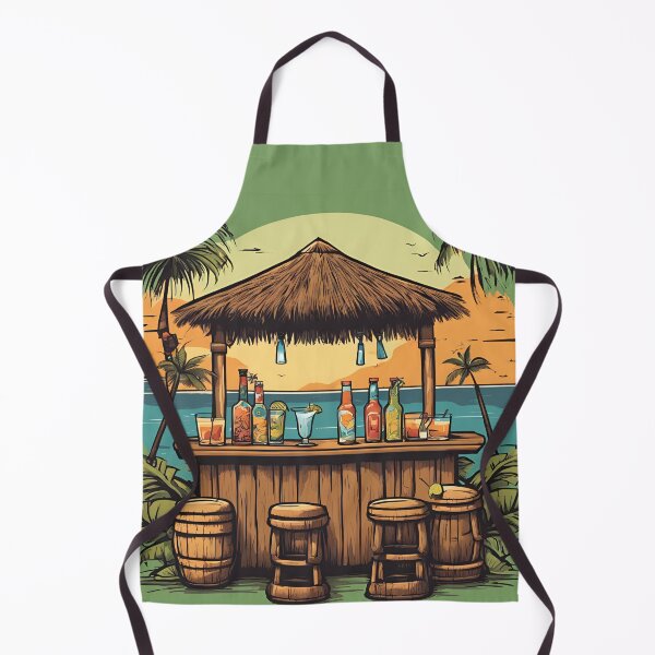 Item preview, Tiki bar watercolor designed and sold by AKRE R.