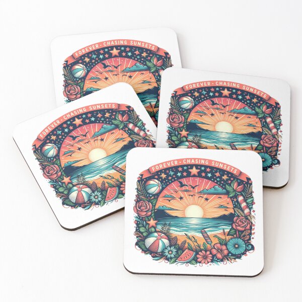 Item preview, Sunset With Inscription Forever Chasing Sunsets  designed and sold by M R Design.