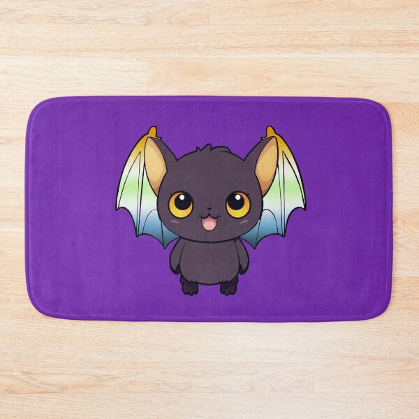 Item preview, Kawaii Bat with AroAce Agender Pride Flag Colored Wings, Cute AroAce Agender Design designed and sold by Travelslightly.