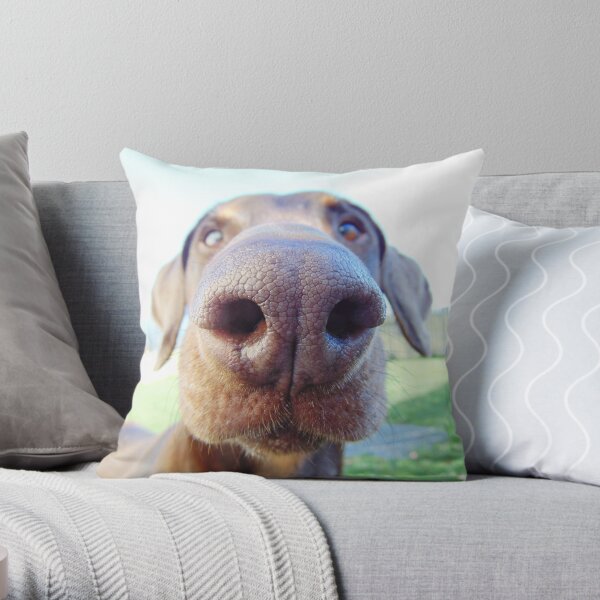 Giant dog nose Throw Pillow