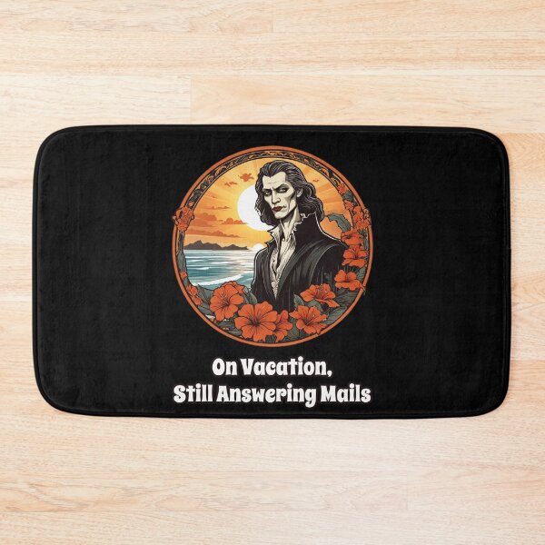 Item preview, Workaholic Vampire that can't Enjoy Vacation - Answering Mails designed and sold by Ridiculam Toga.