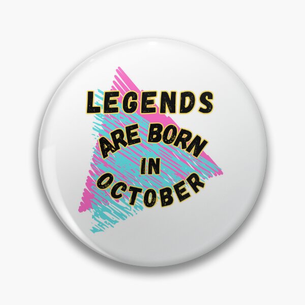 Item preview, Legends Are Born in october, retro design designed and sold by Numbers-Art.