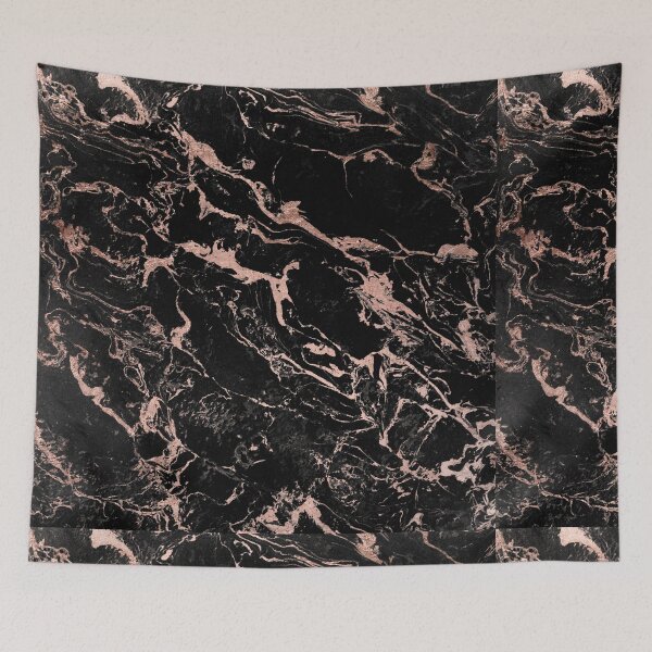 Item preview, Modern girly faux rose gold foil black marble  designed and sold by GirlyTrend.