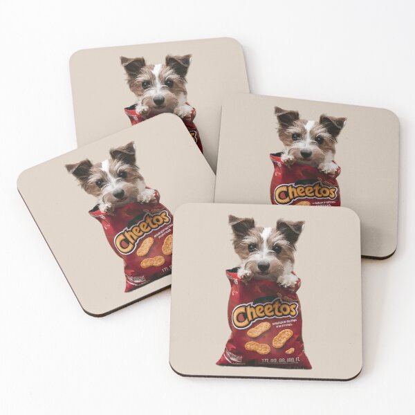 Item preview, Funny cute dog in crisp packet of chips  designed and sold by dogoloopy.