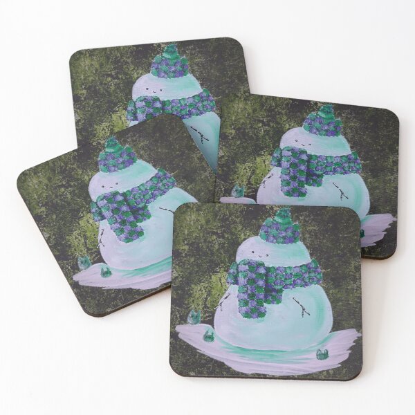 Item preview, Snowman with Tiny Bunny Friends designed and sold by floofrealm.