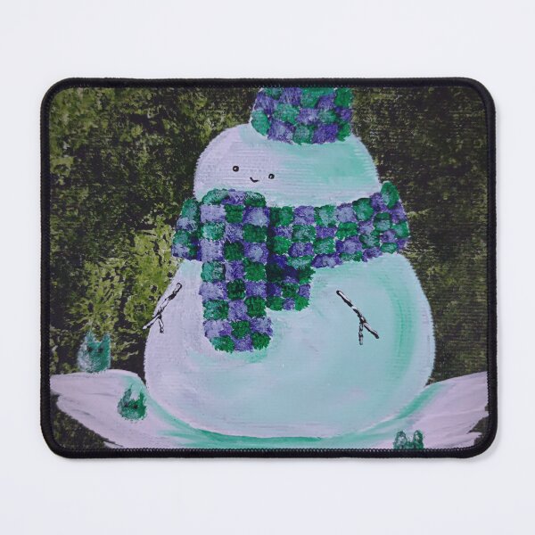 Item preview, Snowman with Tiny Bunny Friends designed and sold by floofrealm.