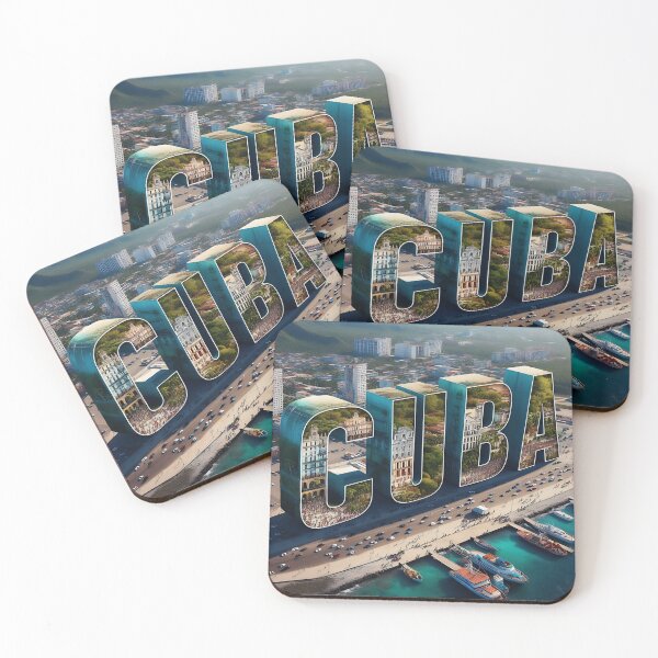 Item preview, raised letters CUBA on beach motif designed and sold by bernhagen.