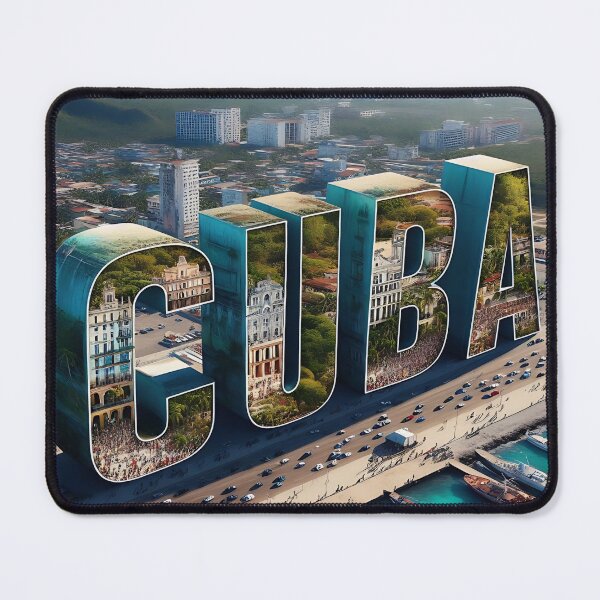 Item preview, raised letters CUBA on beach motif designed and sold by bernhagen.