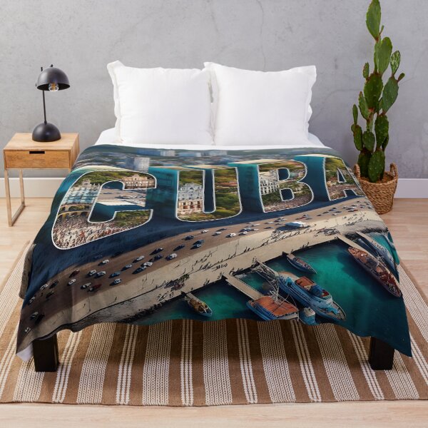 Item preview, raised letters CUBA on beach motif designed and sold by bernhagen.