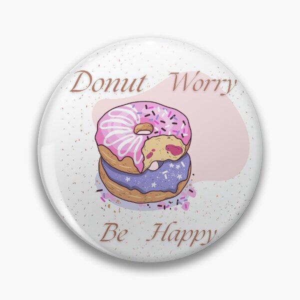 Item preview, Donut worry, Be happy - classic  designed and sold by @Lavanya .