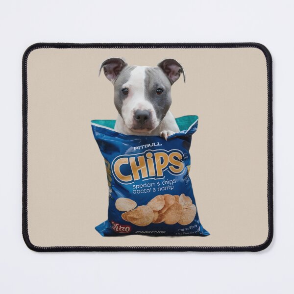 Item preview, Funny cute pitbull dog in a crisp packet designed and sold by dogoloopy.