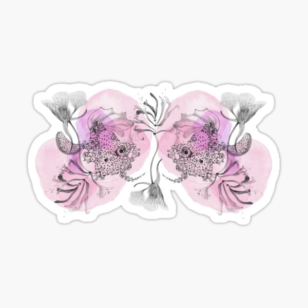 la ballade aquatique, duo rose Sticker