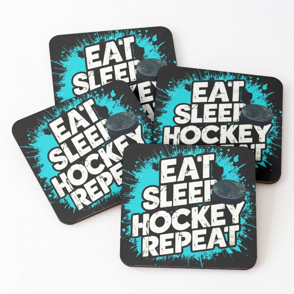 Item preview, Paint Splat Eat Sleep Hockey Repeat designed and sold by BoughtTheTShirt.