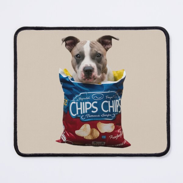 Item preview, Funny cute pitbull dog in a crisp packet designed and sold by dogoloopy.