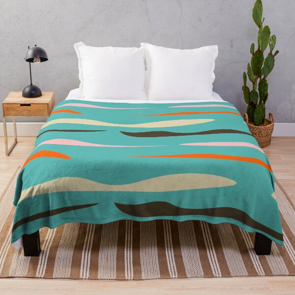 Item preview, Mid Mod Waves Lines Blue designed and sold by susycosta.
