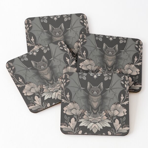 Item preview, Cute Bat with Flowers Illustration designed and sold by OccultDreams.