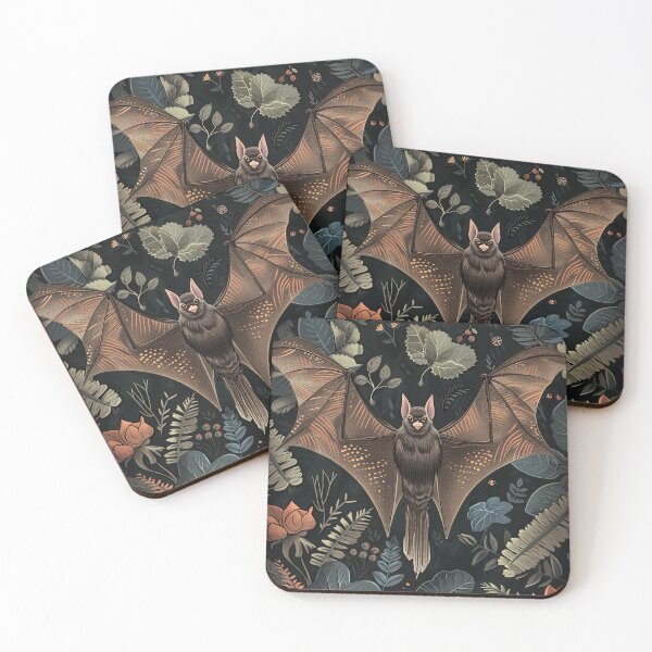 Item preview, Floral Bat Illustration designed and sold by OccultDreams.