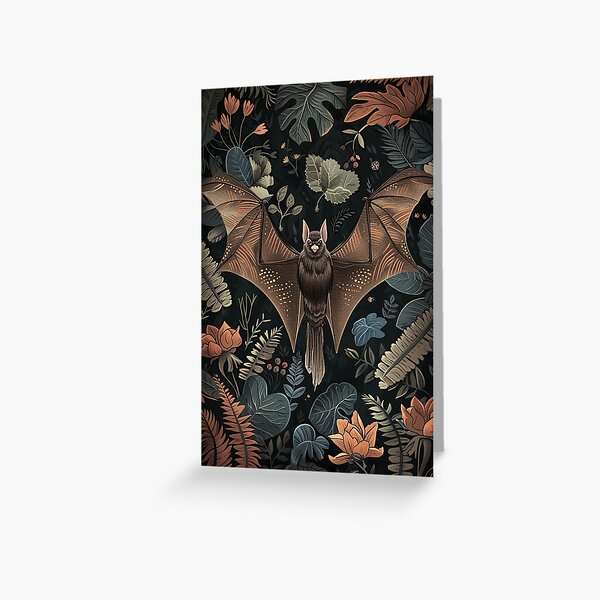 Item preview, Floral Bat Illustration designed and sold by OccultDreams.