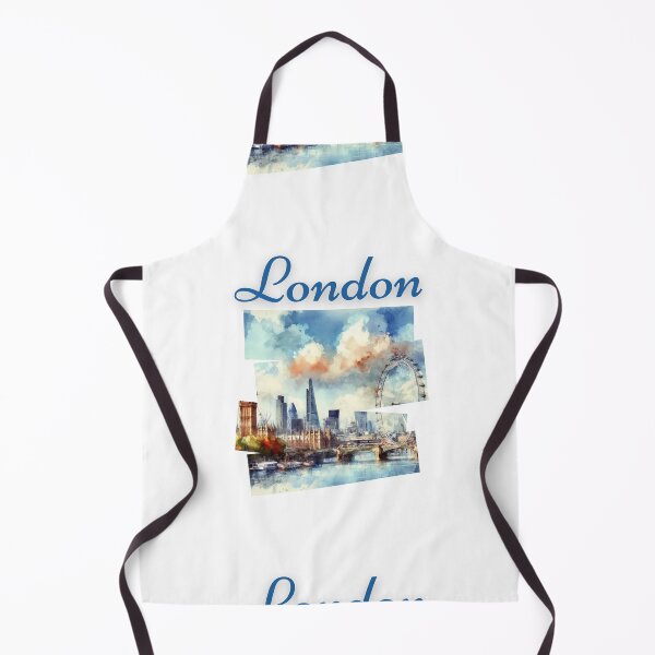 Item preview, Watercolour London iconic buildings, river Thames, Cheesegrater, London eyes designed and sold by Coolparrotgirl.