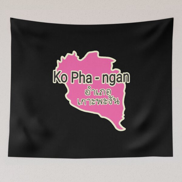 Item preview, Koh Phangan Map Island Map designed and sold by vibeno1.