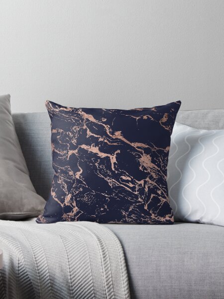 Navy and rose gold cushions hotsell